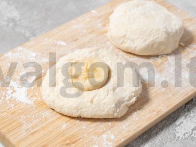 Sūrio blynai su bananais ir varške Žingsnis 6