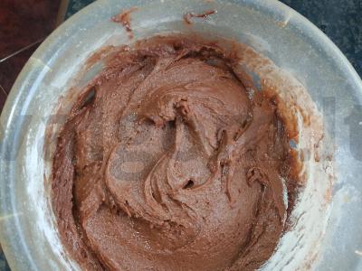 Rudojo šokolado brownies sausainiai Žingsnis 4