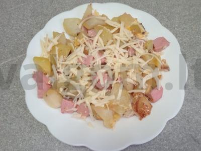 Ispaniška tortilija su virtomis dešromis ir sūriu Žingsnis 7