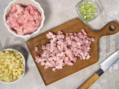 Keptas kiaulienos rietas Žingsnis 1