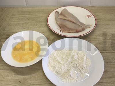 Žuvėdra, kepta džiūvėsėliuose Žingsnis 2