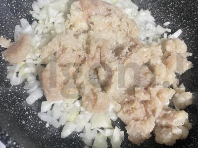 Kepti kvadratėliai su vištienos faršu Žingsnis 3