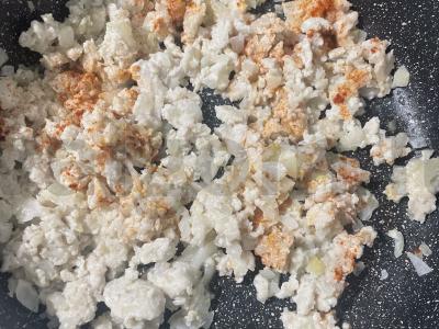 Kepti kvadratėliai su vištienos faršu Žingsnis 4