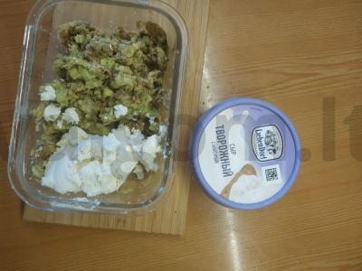 Avokadų užtepas su varškės sūriu Žingsnis 2