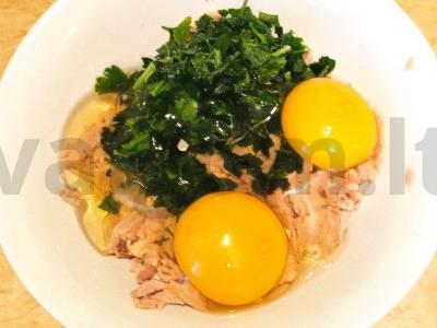 Baltymų pusryčiai su tunu ir kiaušiniu Žingsnis 3