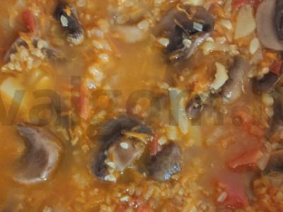 Bulguras su daržovėmis ir grybais Žingsnis 4