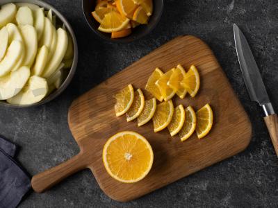 Obuolių ir apelsinų šarlotė Žingsnis 4