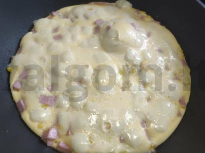 Omletas su dešra ir sūriu Žingsnis 7