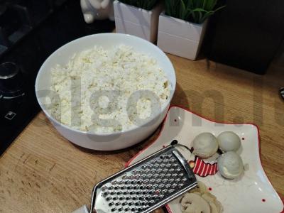 Salotas su pievagrybiais, sūriu ir vištiena Žingsnis 6