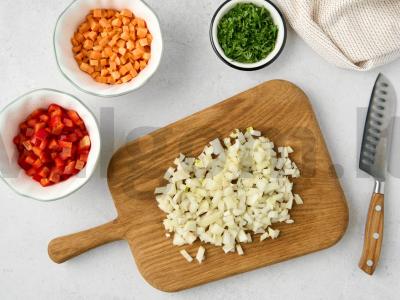 Daržovių troškinys su baklažanais ir cukinijomis Žingsnis 2