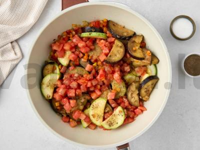 Daržovių troškinys su baklažanais ir cukinijomis Žingsnis 9