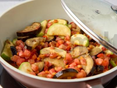 Daržovių troškinys su baklažanais ir cukinijomis Žingsnis 10