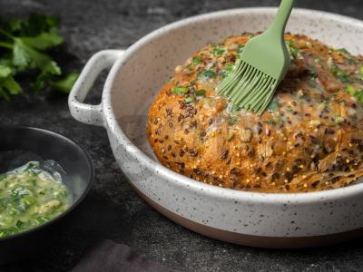 Sūrio-česnakinis duona Žingsnis 3