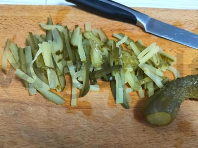 Salotos su pupelėmis, dešra ir ruginių skrebučiais Žingsnis 2