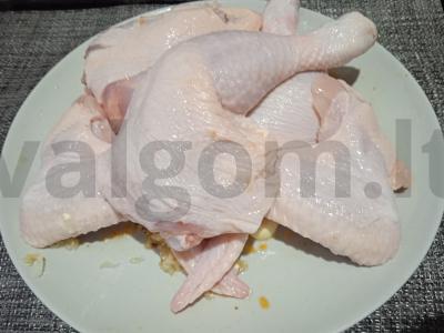 Kepta vištiena mandarinų-česnako marinate Žingsnis 3