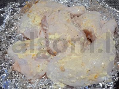 Kepta vištiena mandarinų-česnako marinate Žingsnis 5