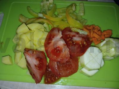 Daržovių sriuba su pupelėmis ir antis skrandžiais Žingsnis 2