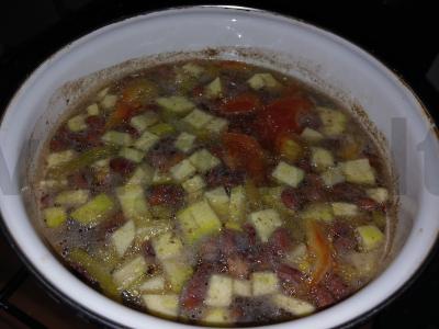 Daržovių sriuba su pupelėmis ir antis skrandžiais Žingsnis 3