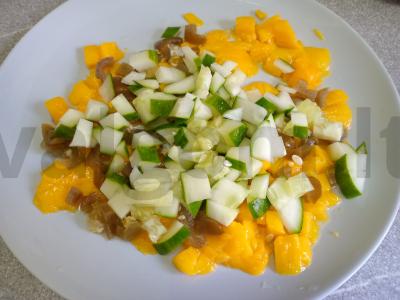Mango salotas su marinuotais jalapeño pipirais Žingsnis 3
