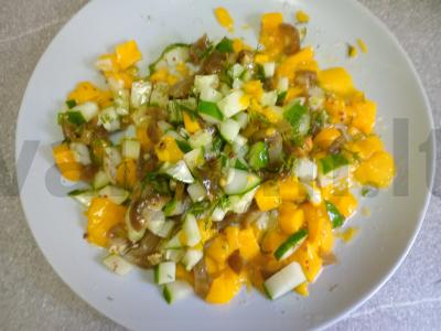 Mango salotas su marinuotais jalapeño pipirais Žingsnis 6