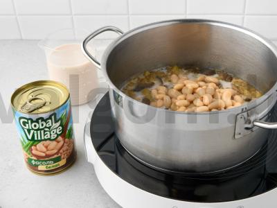 Grybų troškinys su baltaisiais pupelėmis Žingsnis 6