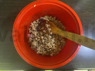 Bulvės su vištienos faršu ir kumpiu Žingsnis 5