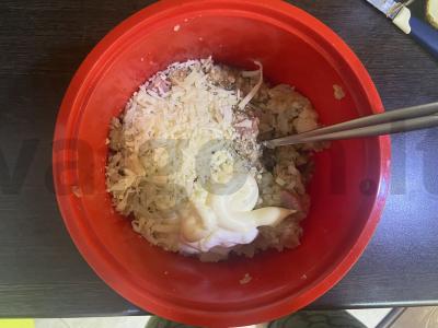 Bulvės su vištienos faršu ir kumpiu Žingsnis 8