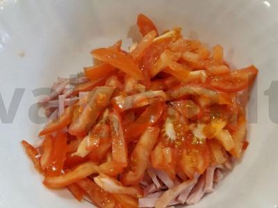 Skani pupelių salotos su skrudinta duona Žingsnis 4