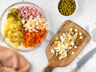 Olivje pagal sovietų receptą Žingsnis 5