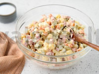 Olivje pagal sovietų receptą Žingsnis 6