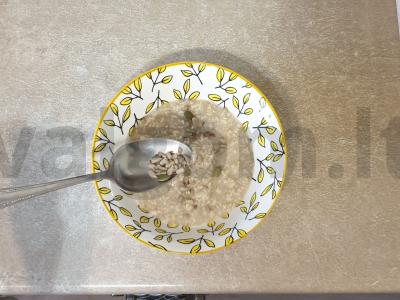 Avižinė košė su persiku ir avietėmis Žingsnis 3