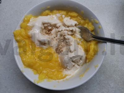 Mango ir ledų desertas Žingsnis 3