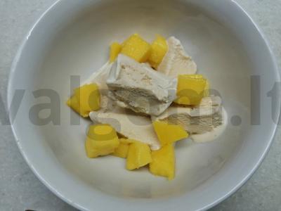Mango ir ledų desertas Žingsnis 4