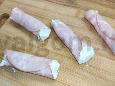 Sūrio ir kumpio ritinėliai Žingsnis 7