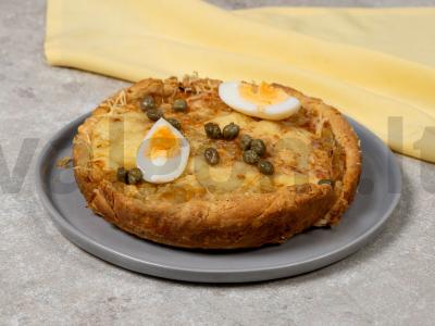 Klasikinis prancūziškas svogūnų pyragas pagrindine nuotrauka