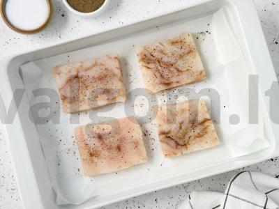 Menkių filė su daržovėmis orkaitėje Žingsnis 1