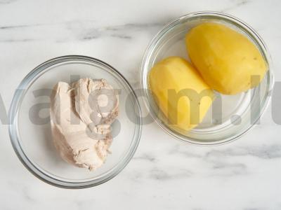 Salotas „Venecija“ su džiovintais abrikosais Žingsnis 1