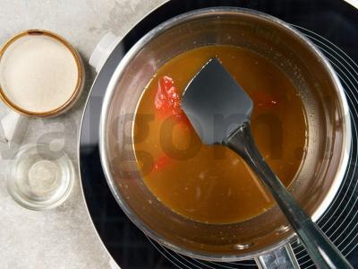 Rūgščiai saldus padažas mėsai Žingsnis 2