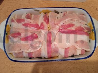 Bulvių-grybų apkepas su bekonu Žingsnis 9