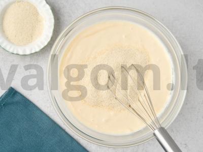 Varškės apkepas su aguonomis Žingsnis 3