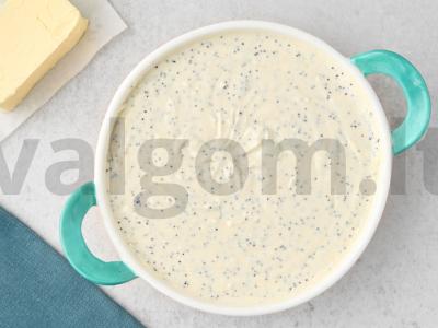 Varškės apkepas su aguonomis Žingsnis 5