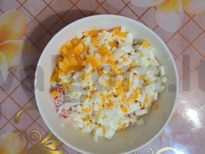 Sotūs krabų salotos su pupelėmis Žingsnis 3