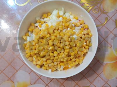 Sotūs krabų salotos su pupelėmis Žingsnis 4