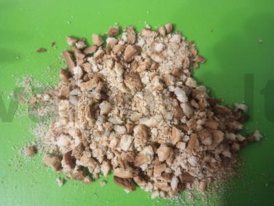 Varškės desertas su kokosų drožlėmis ir saldžiuoju pienu Žingsnis 1