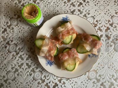 Brusketa „Antol“ su agurkais ir bekonu Žingsnis 8