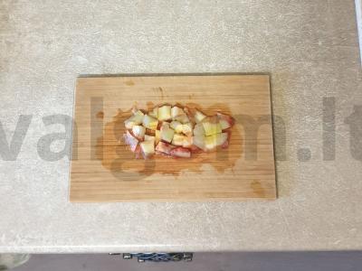 Vaisių dubuo su varške ir karamele Žingsnis 1