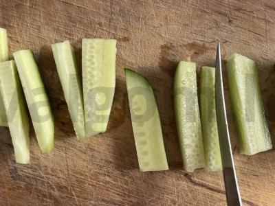 Užkandis „Aštrūs agurkai“ Žingsnis 1