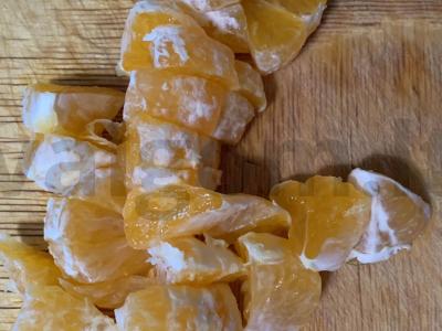 Mandarinų ir sausainių desertas su varškės kremu Žingsnis 1