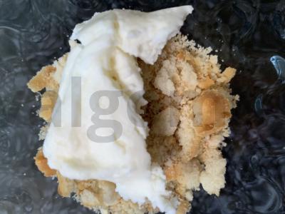 Mandarinų ir sausainių desertas su varškės kremu Žingsnis 4