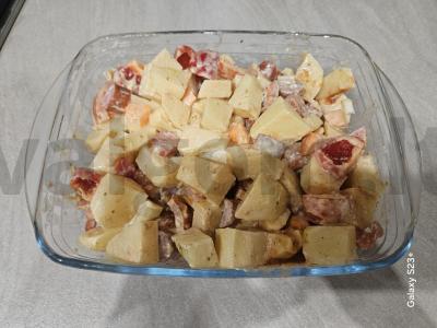 Daržovės su medžiotojų dešrelėmis Žingsnis 2